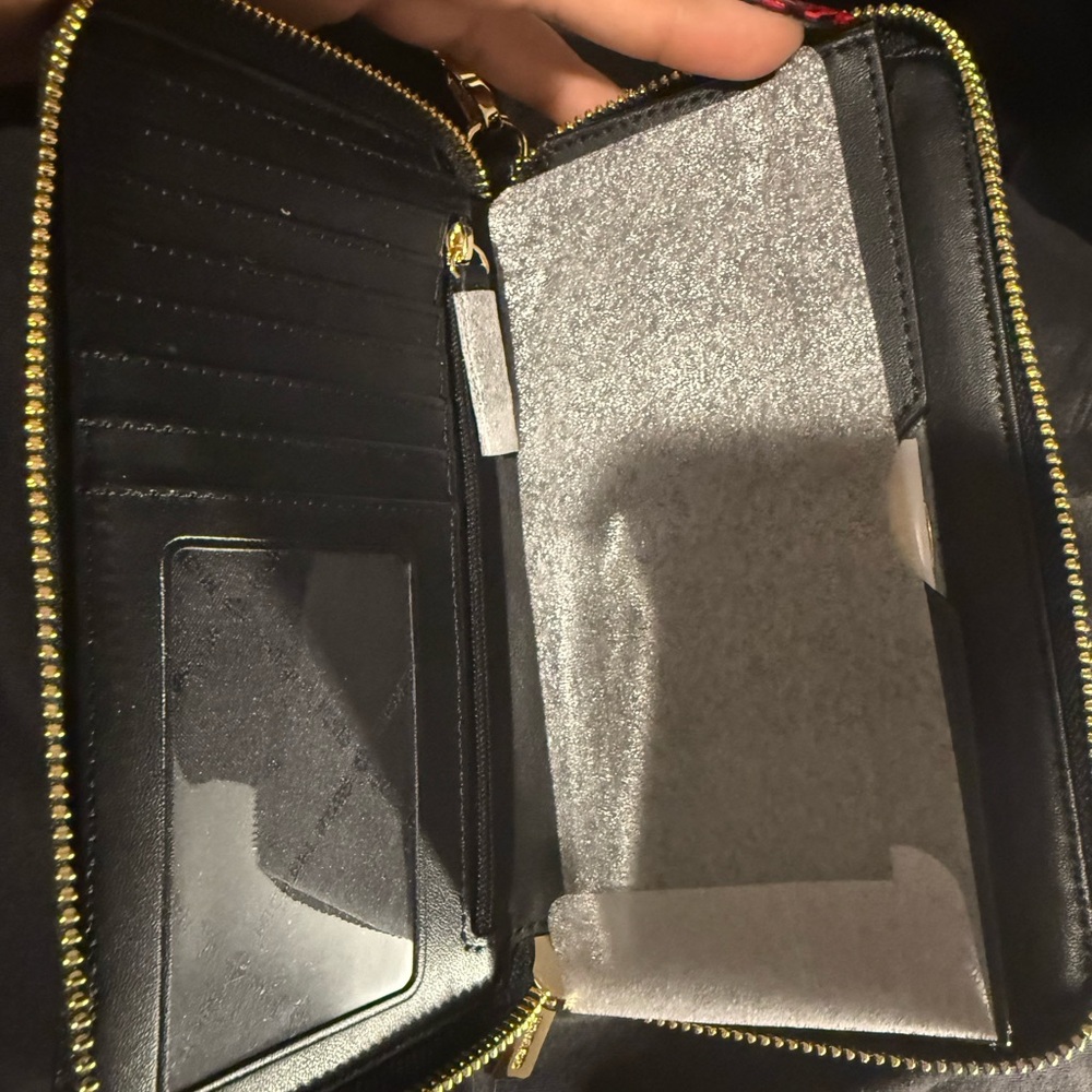 Michael Kors Black Leather Wristlet - Picture 3 of 4